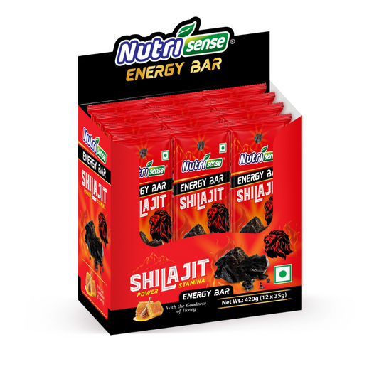 Nutrisense Energy Bar – Shilajit | Natural Honey • Shilajit Infused • Healthy Energy Snack