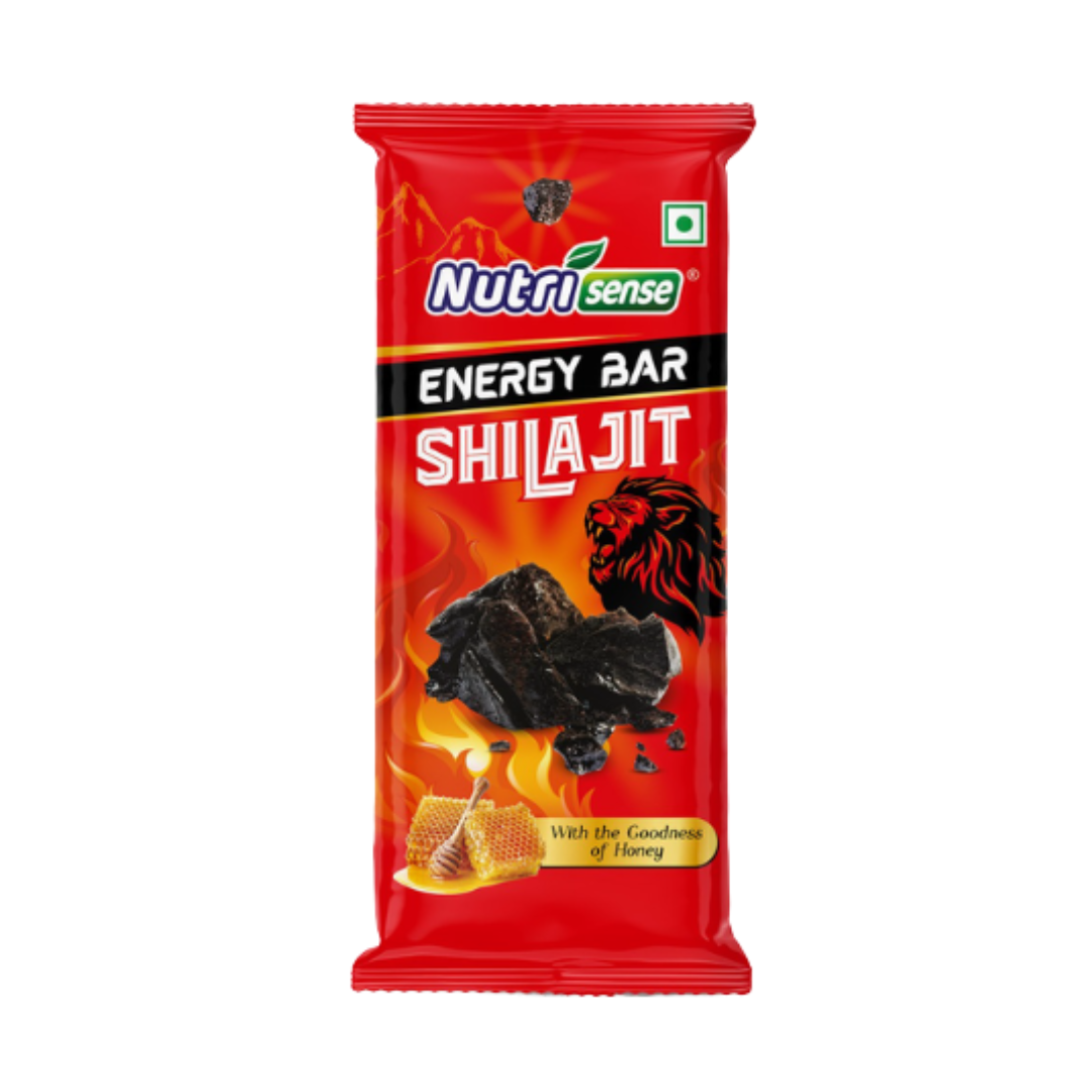 Nutrisense Energy Bar – Shilajit | Natural Honey • Shilajit Infused • Healthy Energy Snack