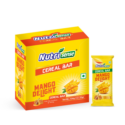 Nutrisense Cereal Bar – Mango Delight | Natural Honey • Real Mango • Healthy Snack