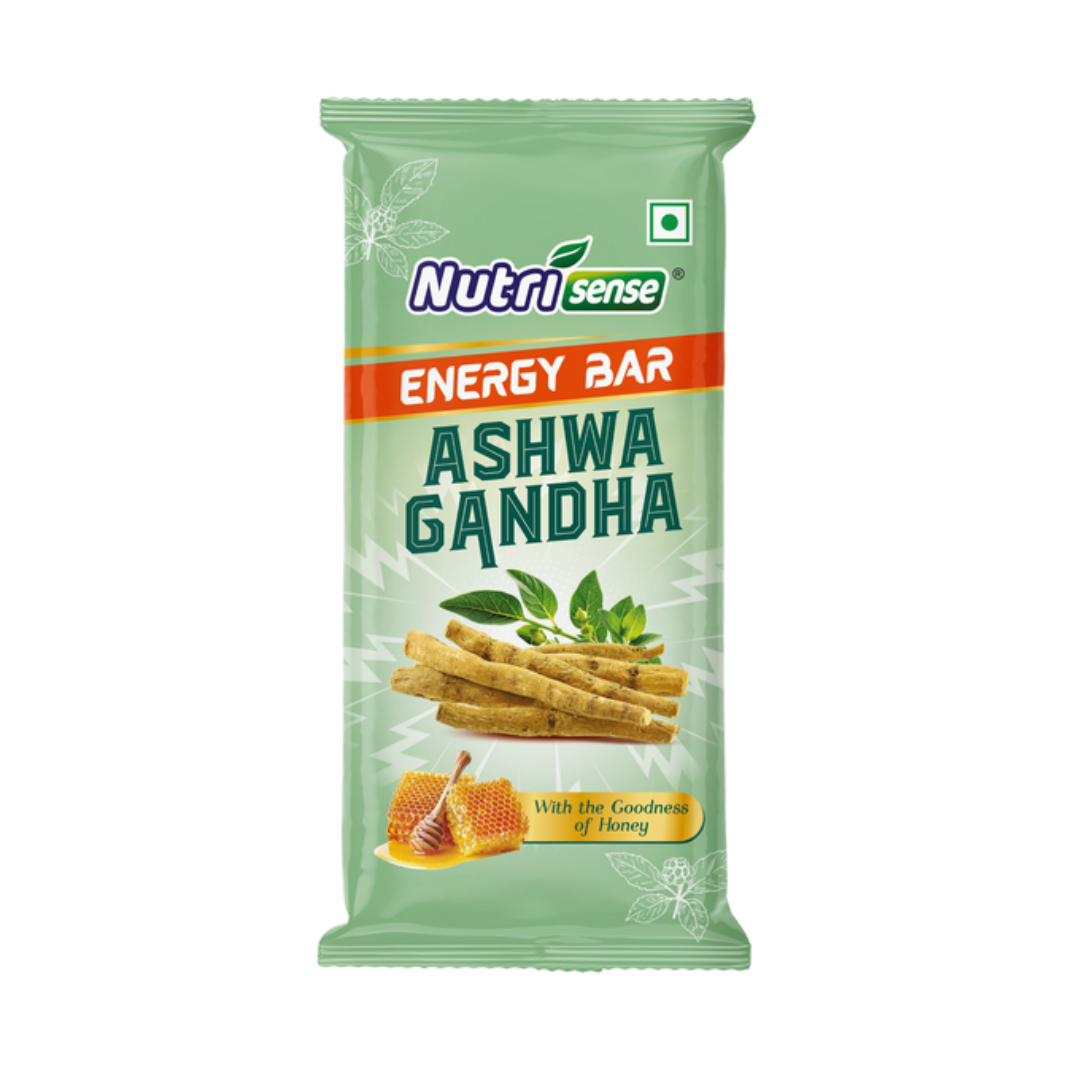Nutrisense Energy Bar – Ashwagandha  | Natural Honey • Ashwagandha Infused • Calm Energy Snack