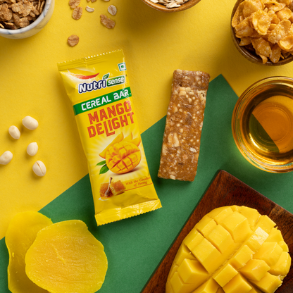 Nutrisense Cereal Bar – Mango Delight | Natural Honey • Real Mango • Healthy Snack
