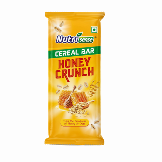 Nutrisense Cereal Bar Honey Crunch (35g) | Natural Honey • Crunchy Grains • Healthy Snack