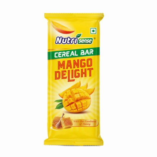 Nutrisense Cereal Bar – Mango Delight | Natural Honey • Real Mango • Healthy Snack