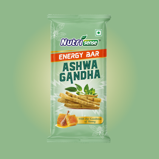 Nutrisense Energy Bar – Ashwagandha  | Natural Honey • Ashwagandha Infused • Calm Energy Snack