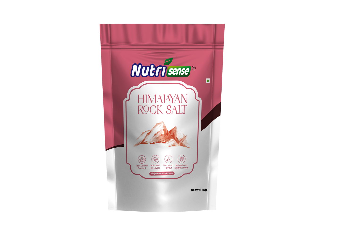 Nutrisense Rock Salt  – 1Kg | Natural Mineral Salt • Balanced pH • Aromatic Flavour